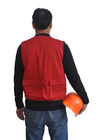Mesh Lining Body Warmer Vest Safety Work Vest With Metallic Zipper Pockets