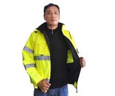 Stain Resistant High Visibility Work Uniforms Safety Jacket With Detachable Sleeves
