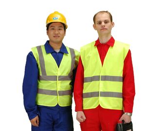 Dos uniformes altos do trabalho da visibilidade do EN 20471 veste reflexiva estática da segurança anti